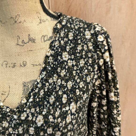 Old Navy Fit & Flare Smocked ditzy Floral Maxi Dress XL Cottage Prairie hippie - Picture 11 of 15